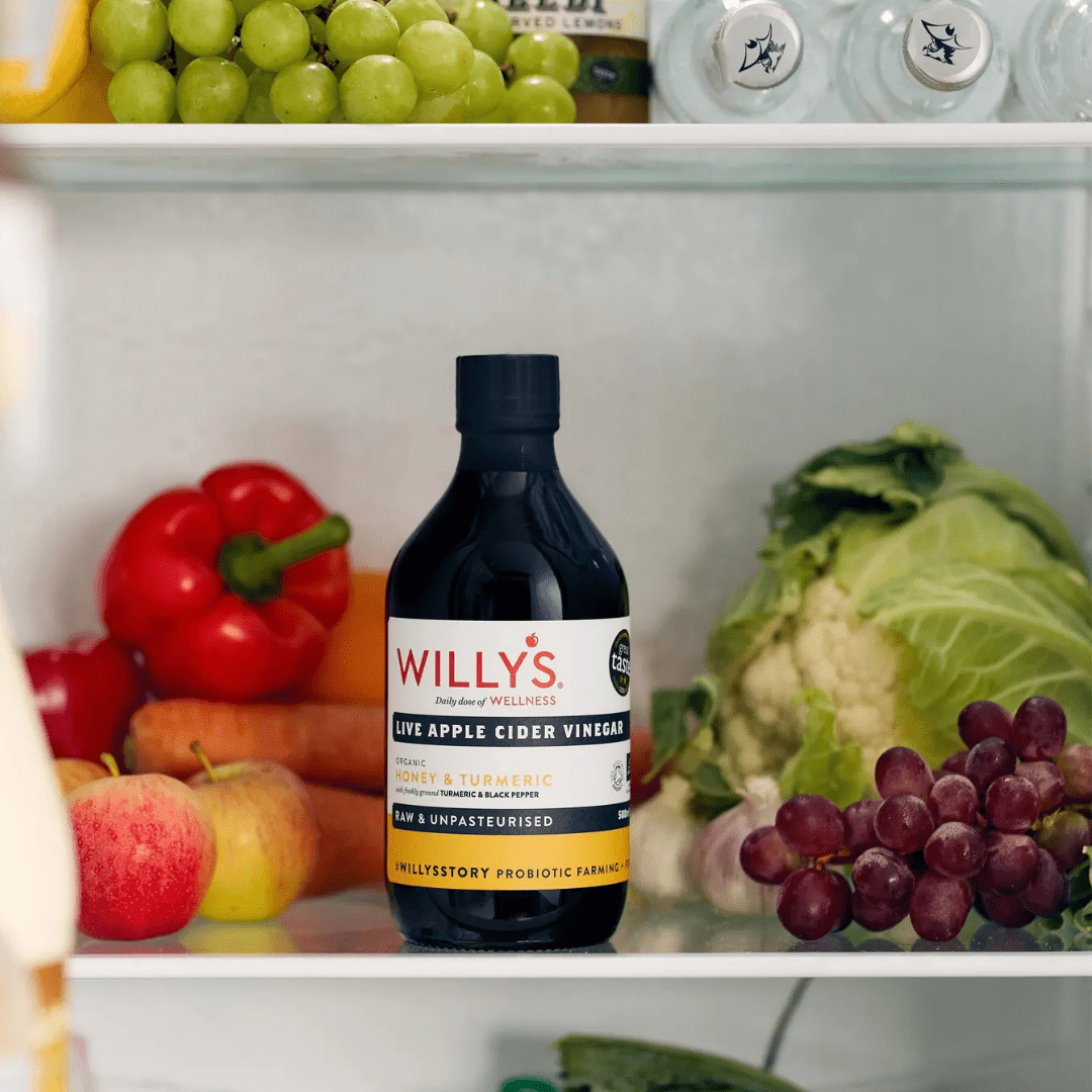 【腸活に最適な善玉菌】オーガニックリンゴ酢 Willy's ACV(500ml)